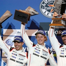 Brendon and the #17 Porsche 919 team celebrate their podium in Texas