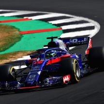 NORTHAMPTON, ENGLAND - JULY 06: Brendon Hartley of New Zealand driving the (28) Scuderia Toro Rosso STR13 Honda on track during practice for the Formula One Grand Prix of Great Britain at Silverstone on July 6, 2018 in Northampton, England.  (Photo by Mark Thompson/Getty Images) // Getty Images / Red Bull Content Pool  // AP-1W6NN68ED1W11 // Usage for editorial use only // Please go to www.redbullcontentpool.com for further information. //