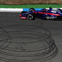 HOCKENHEIM, GERMANY - JULY 20:  Brendon Hartley of New Zealand driving the (28) Scuderia Toro Rosso STR13 Honda on track during practice for the Formula One Grand Prix of Germany at Hockenheimring on July 20, 2018 in Hockenheim, Germany.  (Photo by Mark Thompson/Getty Images) // Getty Images / Red Bull Content Pool  // AP-1WB7N3A8D1W11 // Usage for editorial use only // Please go to www.redbullcontentpool.com for further information. //