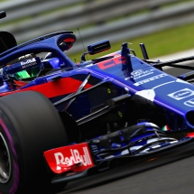 BUDAPEST, HUNGARY - JULY 27: Brendon Hartley of New Zealand driving the (28) Scuderia Toro Rosso STR13 Honda on track during practice for the Formula One Grand Prix of Hungary at Hungaroring on July 27, 2018 in Budapest, Hungary.  (Photo by Mark Thompson/Getty Images) // Getty Images / Red Bull Content Pool  // AP-1WDGPVUZ52511 // Usage for editorial use only // Please go to www.redbullcontentpool.com for further information. //