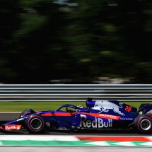 BUDAPEST, HUNGARY - JULY 28: Brendon Hartley of New Zealand driving the (28) Scuderia Toro Rosso STR13 Honda on track during final practice for the Formula One Grand Prix of Hungary at Hungaroring on July 28, 2018 in Budapest, Hungary.  (Photo by Mark Thompson/Getty Images) // Getty Images / Red Bull Content Pool  // AP-1WDSA1DNH1W11 // Usage for editorial use only // Please go to www.redbullcontentpool.com for further information. //