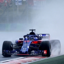 BUDAPEST, HUNGARY - JULY 28: Brendon Hartley of New Zealand driving the (28) Scuderia Toro Rosso STR13 Honda on track during qualifying for the Formula One Grand Prix of Hungary at Hungaroring on July 28, 2018 in Budapest, Hungary.  (Photo by Charles Coates/Getty Images) // Getty Images / Red Bull Content Pool  // AP-1WDU6EXP51W11 // Usage for editorial use only // Please go to www.redbullcontentpool.com for further information. //