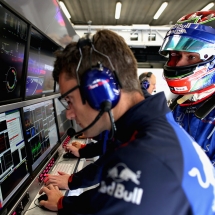 SPA, BELGIUM - AUGUST 24: Brendon Hartley of New Zealand and Scuderia Toro Rosso prepares to drive in the garage during practice for the Formula One Grand Prix of Belgium at Circuit de Spa-Francorchamps on August 24, 2018 in Spa, Belgium.  (Photo by Peter Fox/Getty Images) // Getty Images / Red Bull Content Pool  // AP-1WPEDM9H51W11 // Usage for editorial use only // Please go to www.redbullcontentpool.com for further information. //