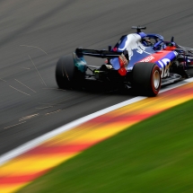 SPA, BELGIUM - AUGUST 24: Brendon Hartley of New Zealand driving the (28) Scuderia Toro Rosso STR13 Honda on track during practice for the Formula One Grand Prix of Belgium at Circuit de Spa-Francorchamps on August 24, 2018 in Spa, Belgium.  (Photo by Dan Mullan/Getty Images) // Getty Images / Red Bull Content Pool  // AP-1WPGF2ZE51W11 // Usage for editorial use only // Please go to www.redbullcontentpool.com for further information. //