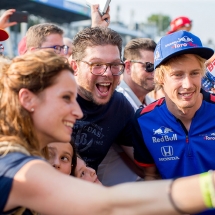 MONZA, ITALY - AUGUST 30:  Brendon Hartley of Scuderia Toro Rosso and New Zealand  during previews ahead of the Formula One Grand Prix of Italy at Autodromo di Monza on August 30, 2018 in Monza, Italy.  (Photo by Peter Fox/Getty Images) // Getty Images / Red Bull Content Pool  // AP-1WRFHC8PH2111 // Usage for editorial use only // Please go to www.redbullcontentpool.com for further information. //