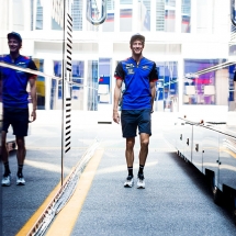 MONZA, ITALY - AUGUST 30:  Brendon Hartley of Scuderia Toro Rosso and New Zealand  during previews ahead of the Formula One Grand Prix of Italy at Autodromo di Monza on August 30, 2018 in Monza, Italy.  (Photo by Peter Fox/Getty Images) // Getty Images / Red Bull Content Pool  // AP-1WRFHDNKW2111 // Usage for editorial use only // Please go to www.redbullcontentpool.com for further information. //