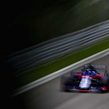 MONZA, ITALY - SEPTEMBER 01:  Brendon Hartley of New Zealand driving the (28) Scuderia Toro Rosso STR13 Honda on track during final practice for the Formula One Grand Prix of Italy at Autodromo di Monza on September 1, 2018 in Monza, Italy.  (Photo by Dan Istitene/Getty Images) // Getty Images / Red Bull Content Pool  // AP-1WS1Q67ES2111 // Usage for editorial use only // Please go to www.redbullcontentpool.com for further information. //