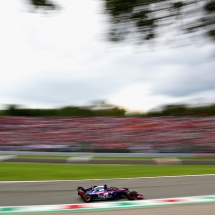 MONZA, ITALY - SEPTEMBER 01: Brendon Hartley of New Zealand driving the (28) Scuderia Toro Rosso STR13 Honda on track during qualifying for the Formula One Grand Prix of Italy at Autodromo di Monza on September 1, 2018 in Monza, Italy.  (Photo by Dan Istitene/Getty Images) // Getty Images / Red Bull Content Pool  // AP-1WS2SGQXS2111 // Usage for editorial use only // Please go to www.redbullcontentpool.com for further information. //