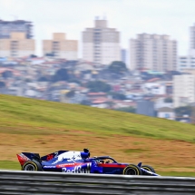 SAO PAULO, BRAZIL - NOVEMBER 09: Brendon Hartley of New Zealand driving the (28) Scuderia Toro Rosso STR13 Honda on track during practice for the Formula One Grand Prix of Brazil at Autodromo Jose Carlos Pace on November 9, 2018 in Sao Paulo, Brazil.  (Photo by Clive Mason/Getty Images) // Getty Images / Red Bull Content Pool  // AP-1XF94PB2W2111 // Usage for editorial use only // Please go to www.redbullcontentpool.com for further information. //
