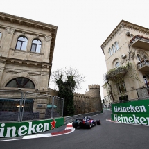 BAKU, AZERBAIJAN - APRIL 27: Brendon Hartley of New Zealand driving the (28) Scuderia Toro Rosso STR13 Honda on track during practice for the Azerbaijan Formula One Grand Prix at Baku City Circuit on April 27, 2018 in Baku, Azerbaijan.  (Photo by Clive Mason/Getty Images) // Getty Images / Red Bull Content Pool  // AP-1VG6JJSV12111 // Usage for editorial use only // Please go to www.redbullcontentpool.com for further information. //