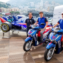 MONTE-CARLO, MONACO - MAY 23:  23:  Y 23: Toyuhara Tanabe of Honda and Scuderia Toro Rosso with Brendon Hartley of Scuderia Toro Rosso and New Zealand and Pierre Gasly of Scuderia Toro Rosso and France  during previews ahead of the Monaco Formula One Grand Prix at Circuit de Monaco on May 23, 2018 in Monte-Carlo, Monaco.  (Photo by Peter Fox/Getty Images) // Getty Images / Red Bull Content Pool  // AP-1VRKHG1ND2111 // Usage for editorial use only // Please go to www.redbullcontentpool.com for further information. //