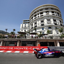 MONTE-CARLO, MONACO - MAY 26: Brendon Hartley of New Zealand driving the (28) Scuderia Toro Rosso STR13 Honda on track during final practice for the Monaco Formula One Grand Prix at Circuit de Monaco on May 26, 2018 in Monte-Carlo, Monaco.  (Photo by Mark Thompson/Getty Images) // Getty Images / Red Bull Content Pool  // AP-1VSH37XFD2111 // Usage for editorial use only // Please go to www.redbullcontentpool.com for further information. //