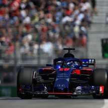 MONTREAL, QC - JUNE 08: Brendon Hartley of New Zealand driving the (28) Scuderia Toro Rosso STR13 Honda on track during practice for the Canadian Formula One Grand Prix at Circuit Gilles Villeneuve on June 8, 2018 in Montreal, Canada.  (Photo by Charles Coates/Getty Images) // Getty Images / Red Bull Content Pool  // AP-1VWU7YVE91W11 // Usage for editorial use only // Please go to www.redbullcontentpool.com for further information. //